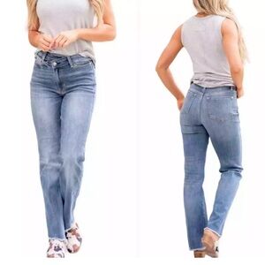 NWT Judy Blue High Wasit Dad Straight Leg Jean Size 11 (30)